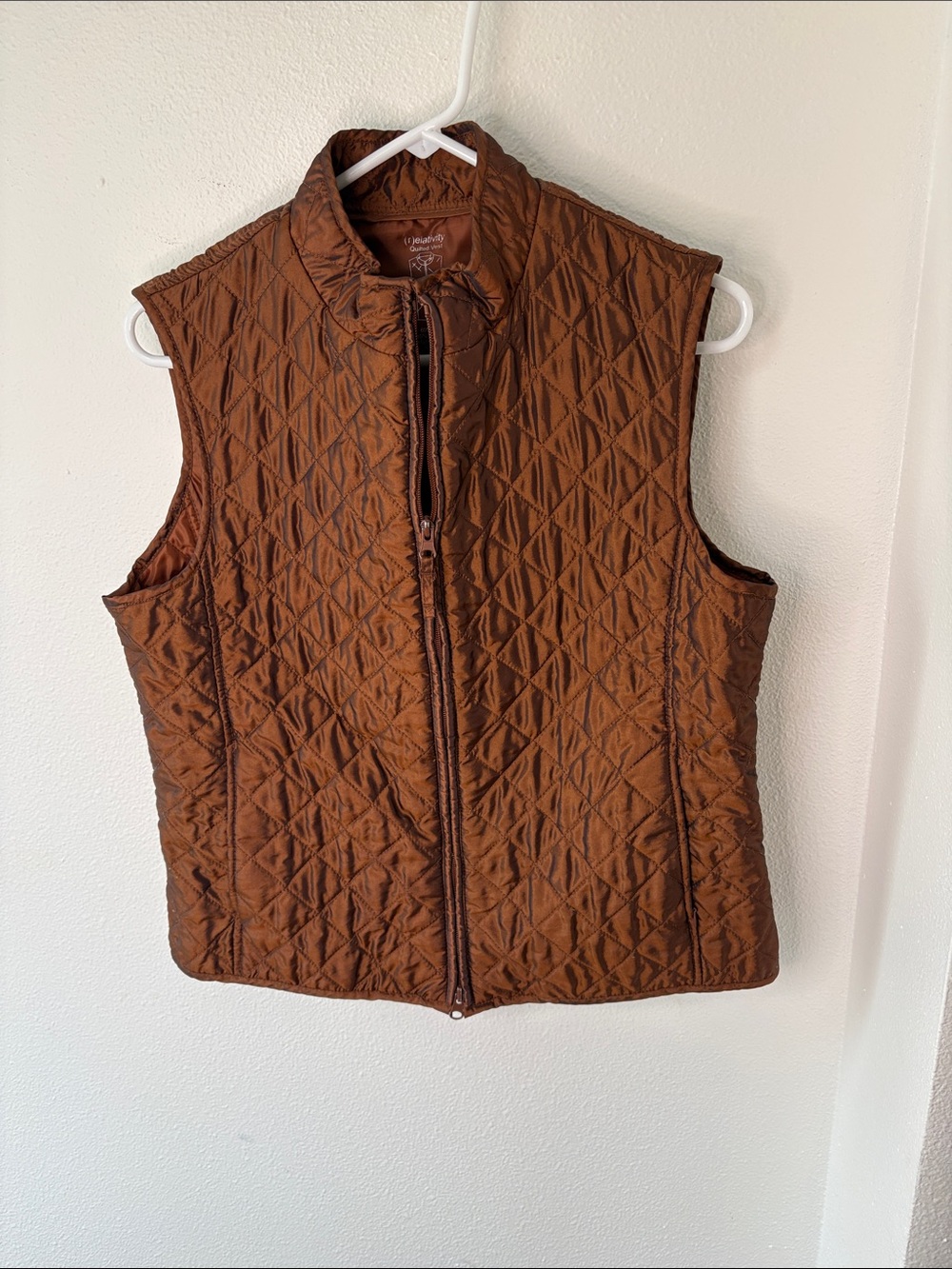 Relativity Quilted Bronze Women’s Vest with Full Zip